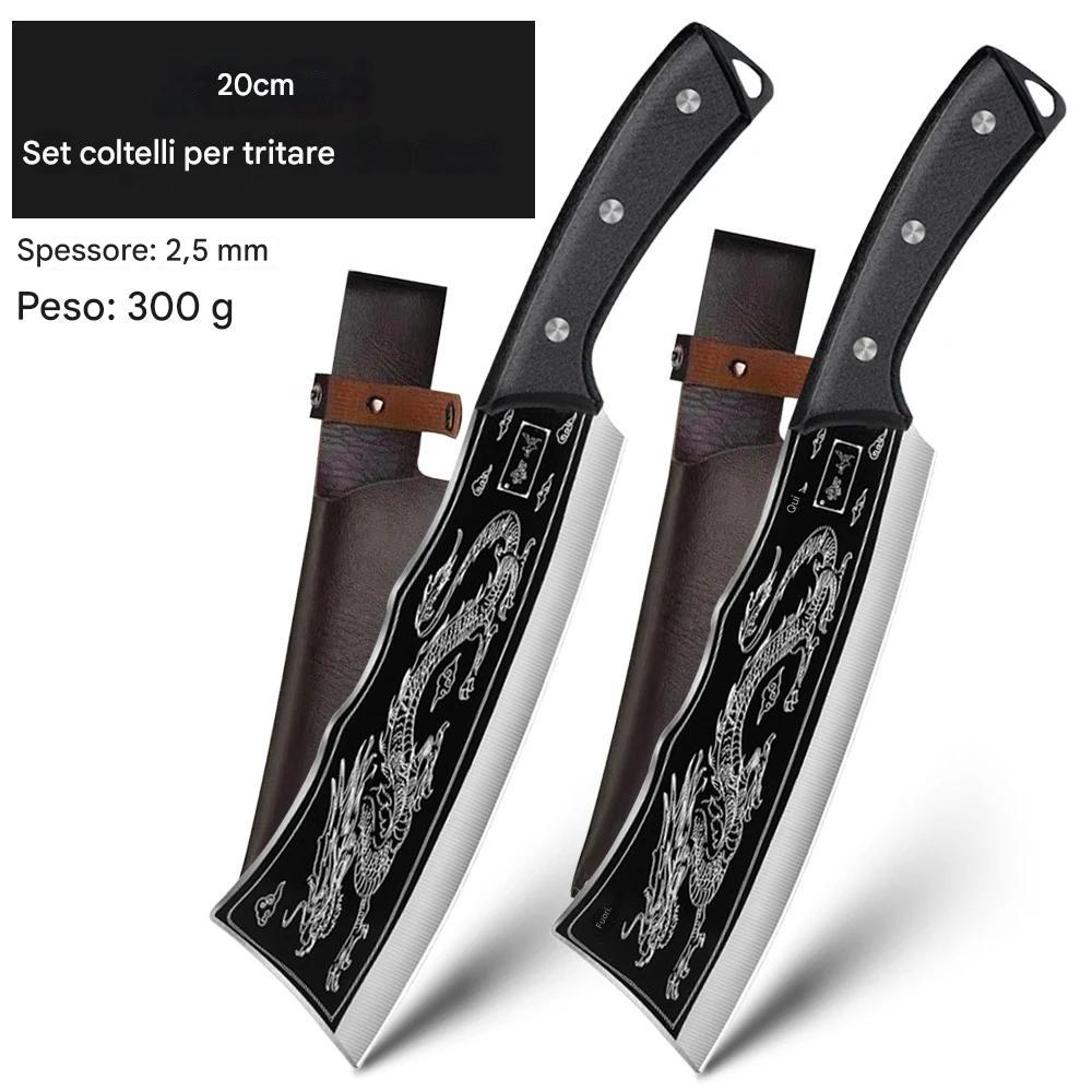 Coltello Del Drago Nero Acciaio Al Titanio